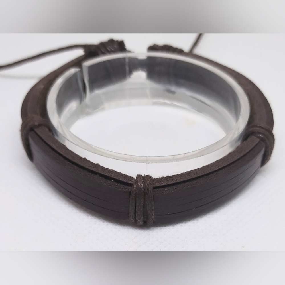 Men's Bracelet‎ Leather Brown NEW f33